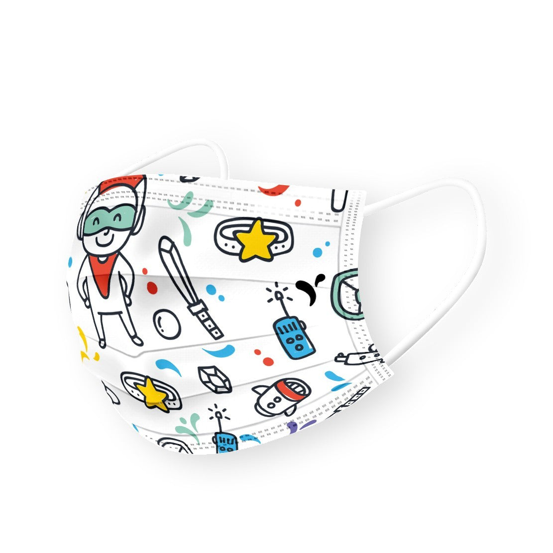 Maske Tek Kullanımlık Çocuk İçin Çocuk Ve Oyuncak Desenli